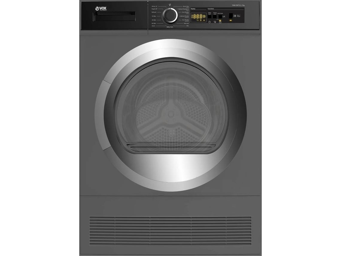 Máquina de Secar Roupa VOX TDM-700T1G (7 kg - Condensação - Cinzento)