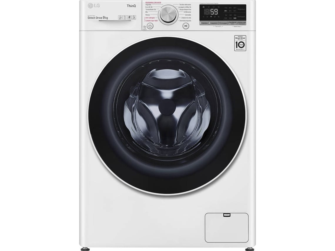 Máquina de Lavar Roupa LG F4WV5009S0W (9 kg - 1400 rpm - Branco)
