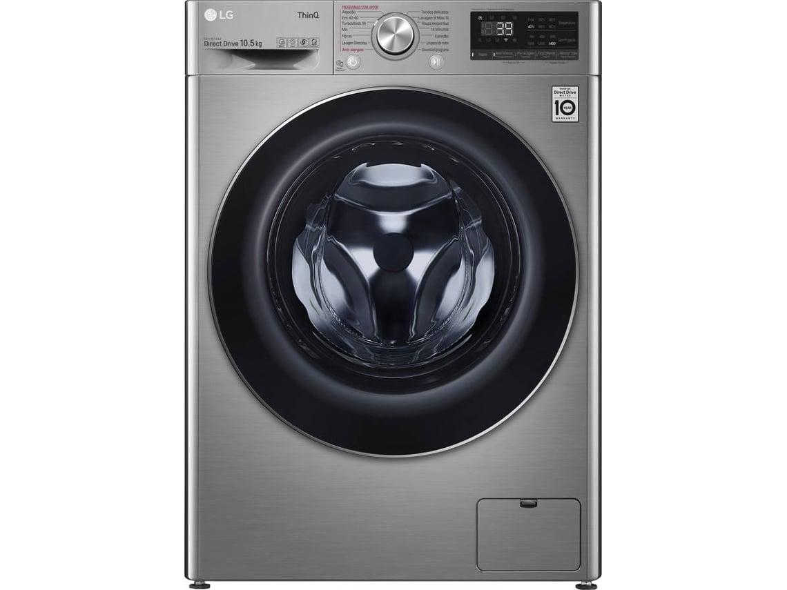 Máquina de Lavar Roupa LG F4WV7010S2S (10.5 kg - 1400 rpm - Inox)